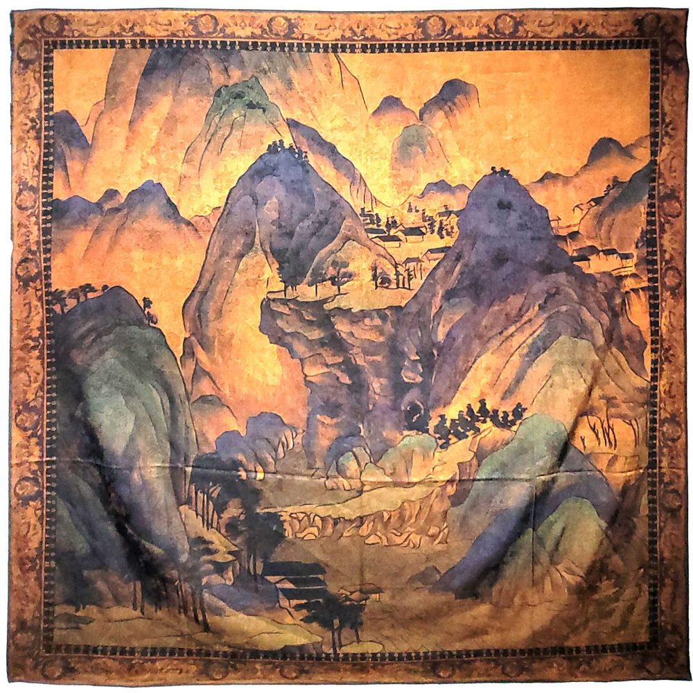 NWT Double Sided Silk Scarf 52"x52" Large Square Shawl Wrap XiangYunShal 2227